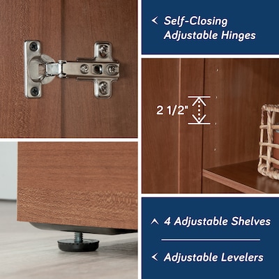 Sauder HomePlus 71"H Storage Cabinet with 5 Shelves, Sienna Oak (411963)