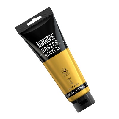 Liquitex BASICS Acrylic Paint Tube, Gold, 250 mL (LIQ4385051)