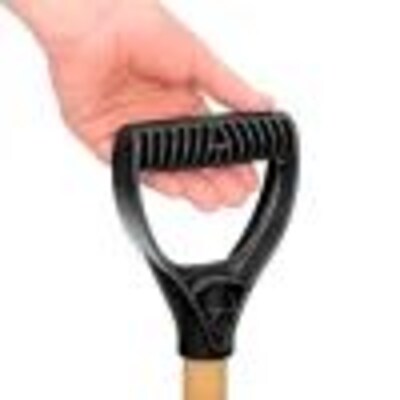 Union Tools 24" Poly Blade Snow Pusher, Wood D-Grip Handle (1630400)