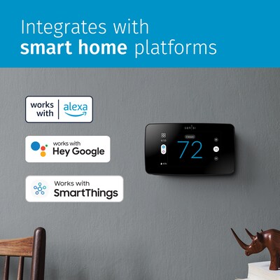Sensi Touch 2 Smart Programmable Wi-Fi Thermostat, Works with Alexa, Black Beveled Edge (ST76)