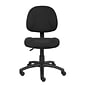 Boss Armless Ergonomic Fabric Swivel Task Chair, Black (B315-BK)