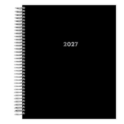 2027 Blue Sky Livewell 7 x 9 Calendar Year Weekly & Monthly Planner, Plastic Cover, Black (159048)