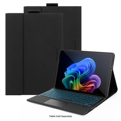 SaharaCase Navigate Series Keyboard Case with Track Pad for Microsoft Surface Pro 12, Scorpion Black (TB00483)
