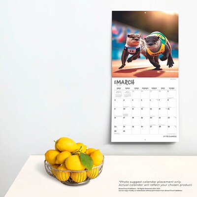 2025 BrownTrout Otter Olympics 12" x 12" Monthly Wall Calendar (9781975482961)