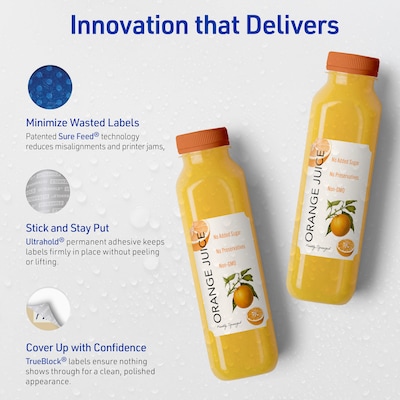 Avery Rectangle Scalloped Laser Multipurpose Labels, 2" x 3", White, 400/Box (19479399398)