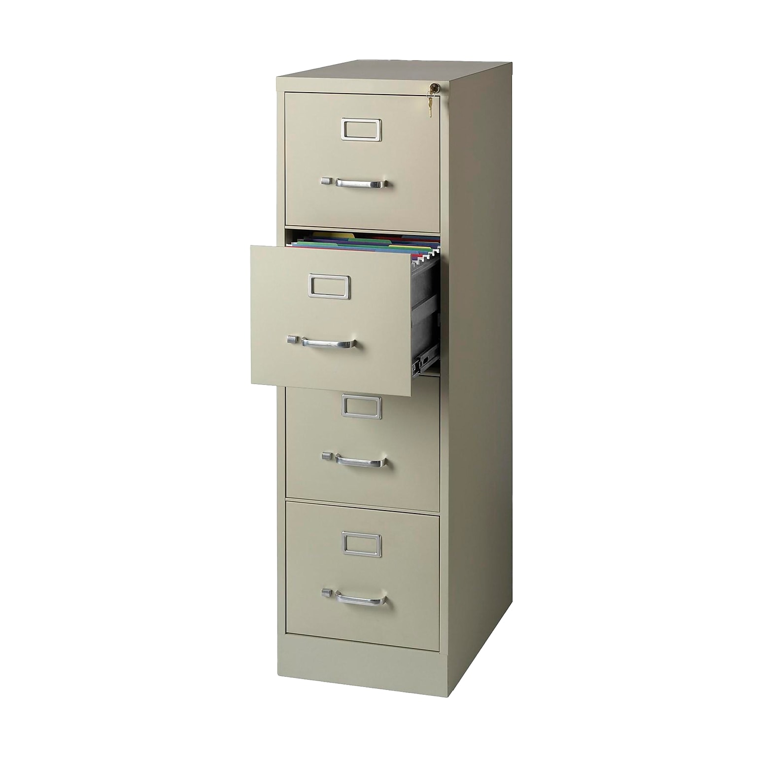 Quill Brand® 4-Drawer Vertical File Cabinet, Locking, Letter, Putty/Beige, 22D (22336D)