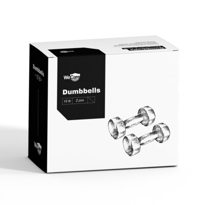 WeCare Fitness Neoprene Coated 10 Lbs Dumbbells for Non-Slip Grip, 2/Set (WDN100005)