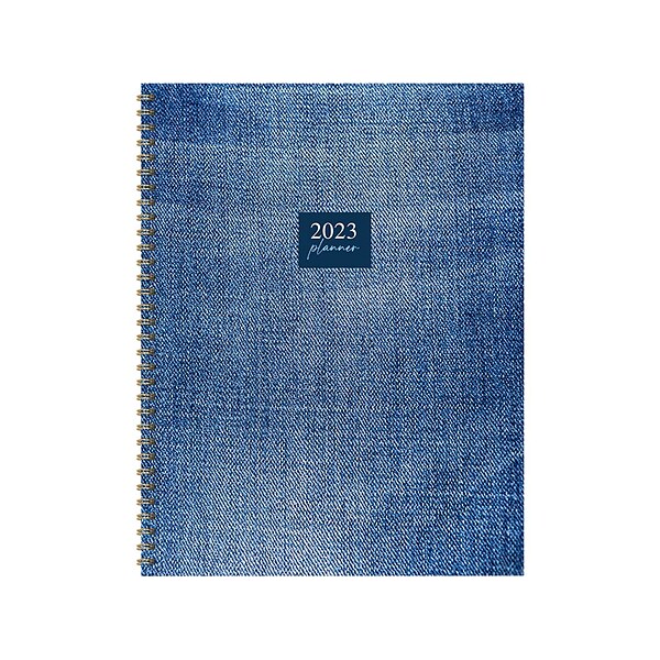 2023 TF Publishing Denim 9 x 11 Weekly & Monthly Planner, Blue (LWM-23-9726)