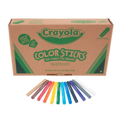 Crayola Color Sticks Classpack, Kids Colored Pencils, Assorted Colors, 120/Pack (BIN687504)