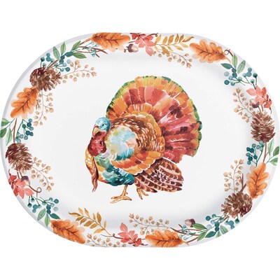 Say Hooray! Tasteful Turkey Paper Plates and Guest Towels Kit, Multicolored, 48/Pack (DTC9386E2H)