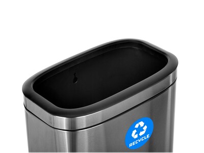 Alpine Industries Recycling Station, 10.5 Gallon, Silver (ALP470-40L-R)