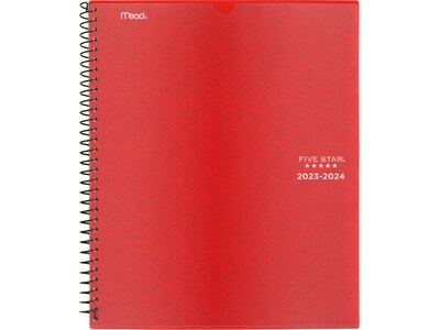 2023-2024 Five Star 8.5 x 11 Academic Weekly & Monthly Student Planner, Assorted Colors, Each (CAW