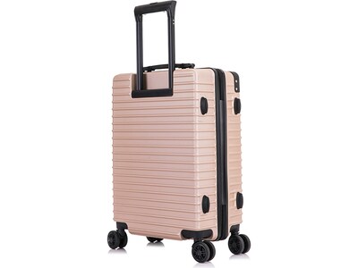 DUKAP Tour 20" Hardside Carry-On Suitcase, 4-Wheeled Spinner, TSA Checkpoint Friendly, Champagne (DKTOU00S-CHA)
