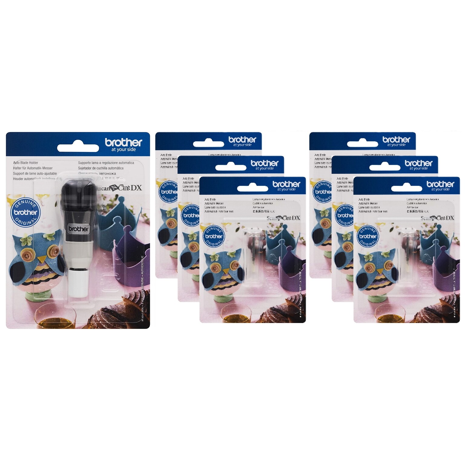 Brother ScanNCut DX Auto Blade Holder Replacement Blades, 7/Pack (CADXHLDBLD6-STP)