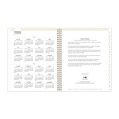 2027 Blue Sky Day Designer Tile 8.5" x 11" Calendar Year Weekly & Monthly Planner, Plastic Cover, Blue (101411-27)