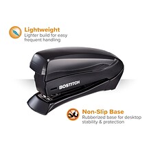 Bostitch Inspire Spring-Powered Compact Stapler, 15-Sheet Capacity, Black (1493)