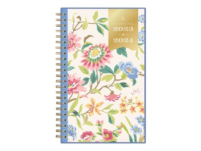 2023-2024 Day Designer Climbing Floral Blush 5 x 8 Academic Weekly & Monthly Planner, Multicolor (