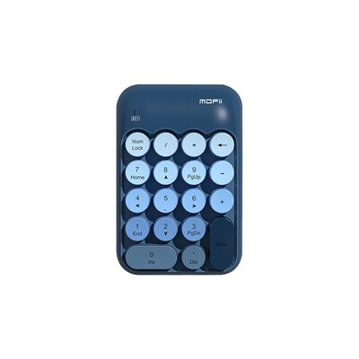 SaharaCase Retro Numeric Keypad Wireless Ergonomic Number Pad, Navy Blue (KB49)