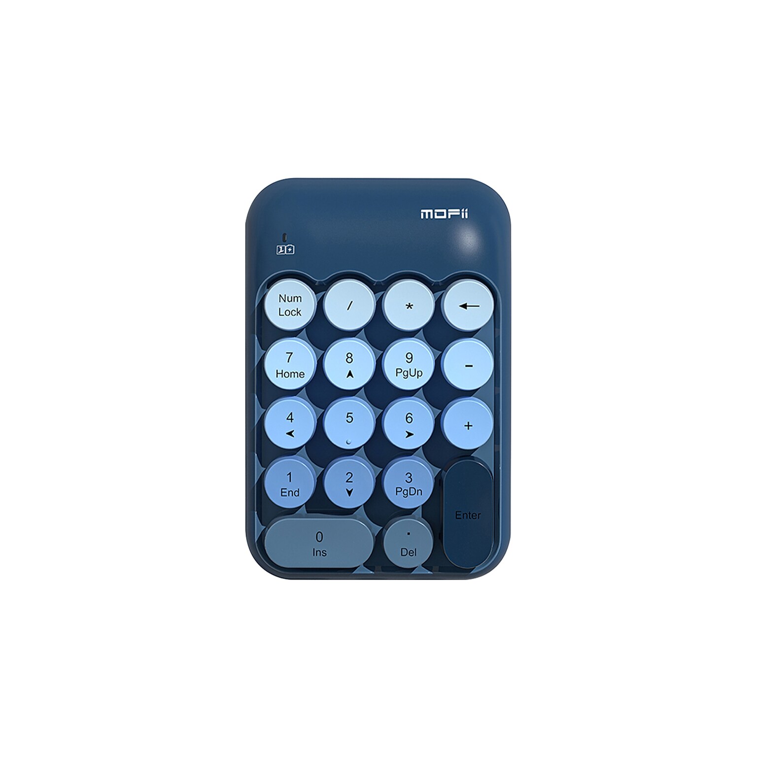 SaharaCase Retro Numeric Keypad Wireless Ergonomic Number Pad, Navy Blue (KB49)