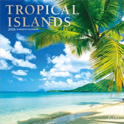 2026 Plato Tropical Islands 12 x 12 Monthly Wall Calendar (9798330706778)
