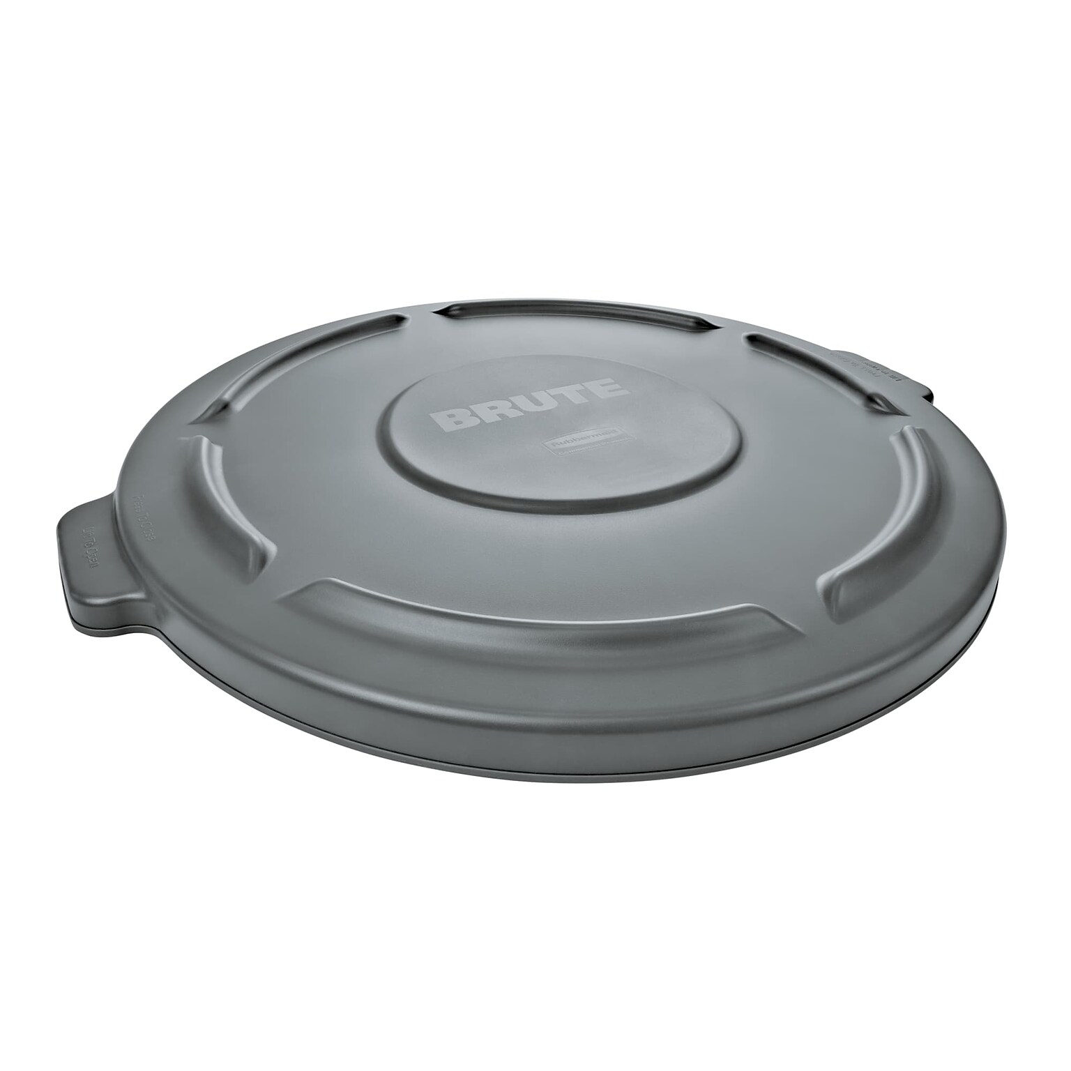 Rubbermaid BRUTE Hinged Lid, 32 Gallon, Round, Gray (FG263100GRAY)