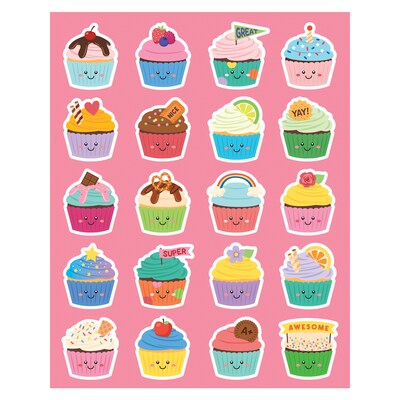 Teacher Created Resources Cupcake Smelly Stickers, Multicolored, 120/Pack, 6/Packs/Bundle (TCR9439-6)