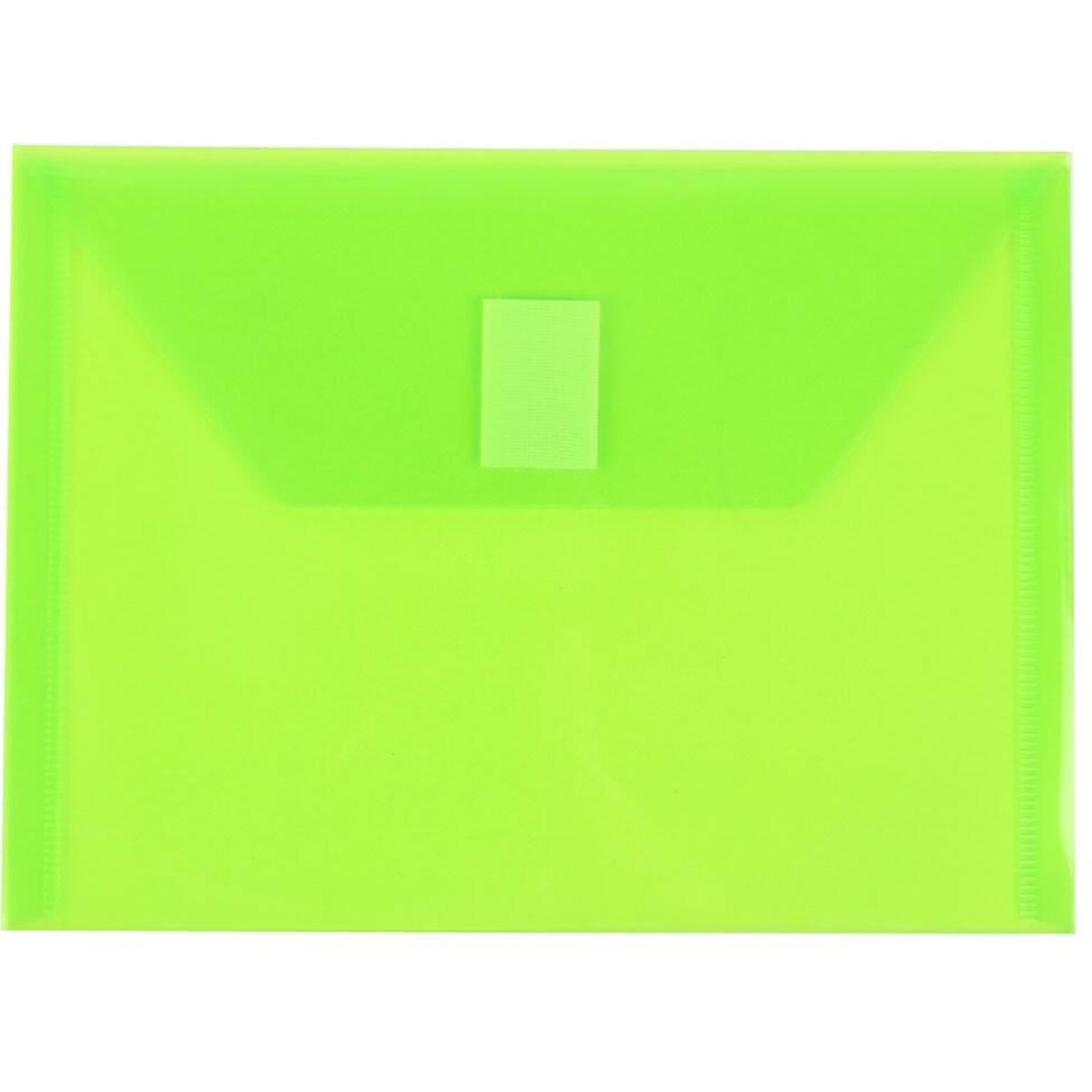 JAM Paper Premium Plastic Document File, Lime Green, 3/Pack (920V0LIX3)