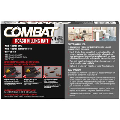 Combat Roach Killing Bait Stations for Roaches, 12/Box (DIA05701)