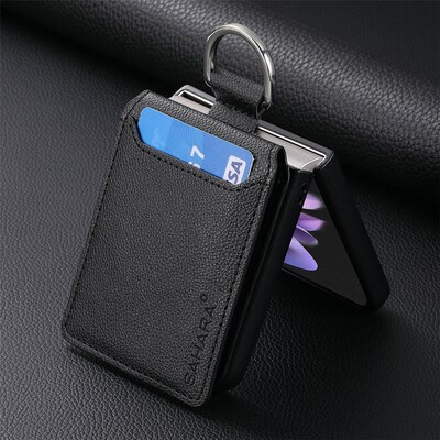 SaharaCase Indy Series Wallet Case for Samsung Galaxy Z Flip6, Scorpion Black (CP00592)