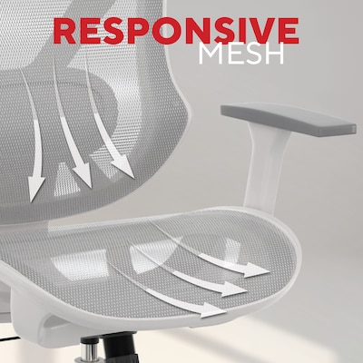 Staples Dexley Ergonomic Mesh Swivel Task Chair, Gray (UN61365)