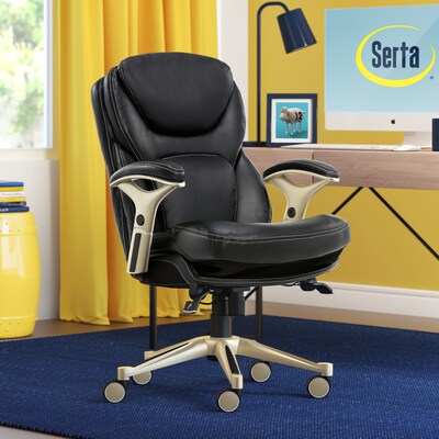 Serta Back in Motion Leather Executive Chair, Black (CHR200006)