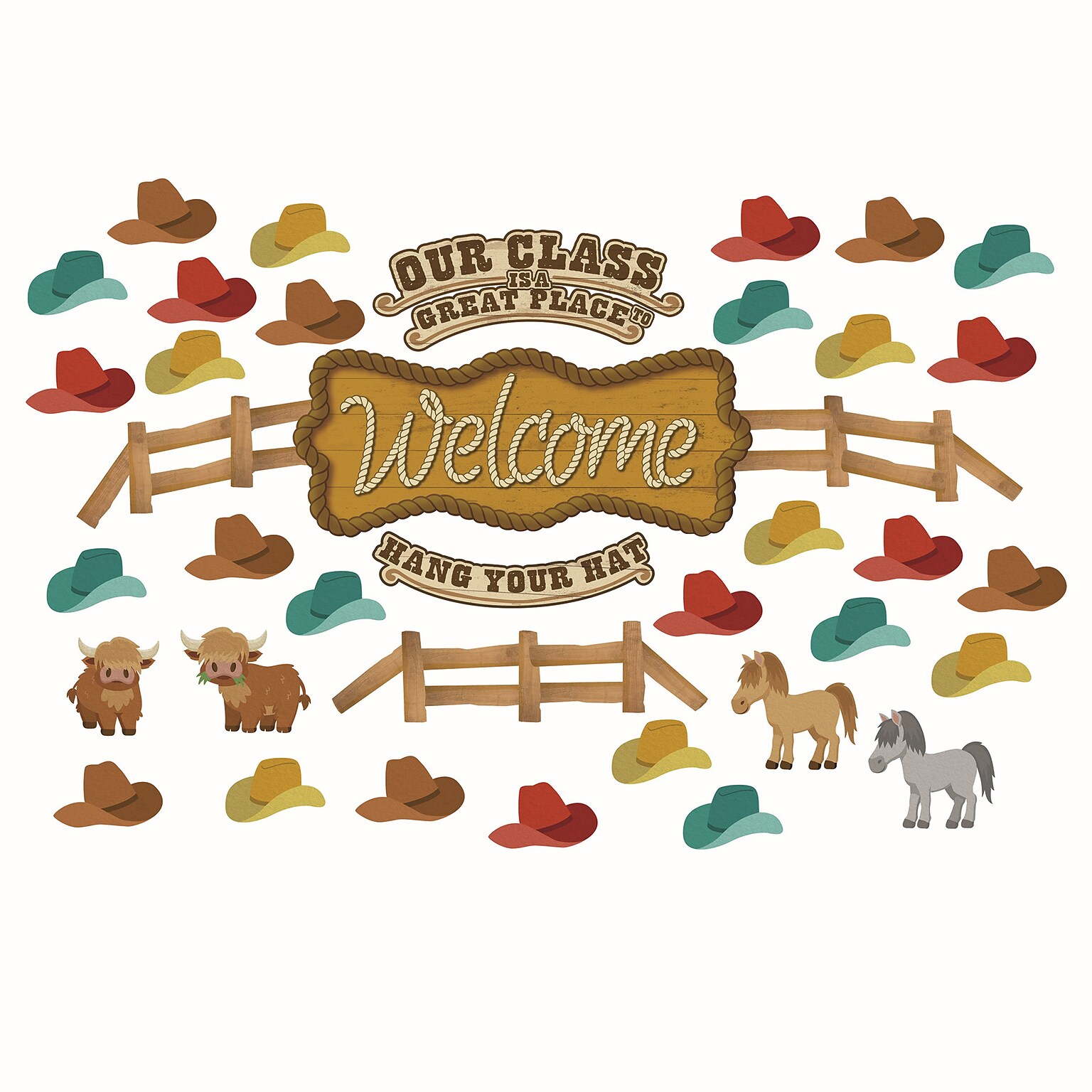 Eureka Wild Wild Classroom Welcome Bulletin Board Set, 69/Set (EU-847850)