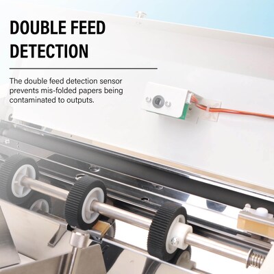 MBM 508A Automatic Friction Feed Paper Folder, 500-Capacity, 14,400 Sheets/Hour (FO0605)