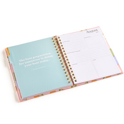 2027 Eccolo Citrus 7" x 9" Weekly & Monthly Planner, Faux Leather Cover (RY27-401J)