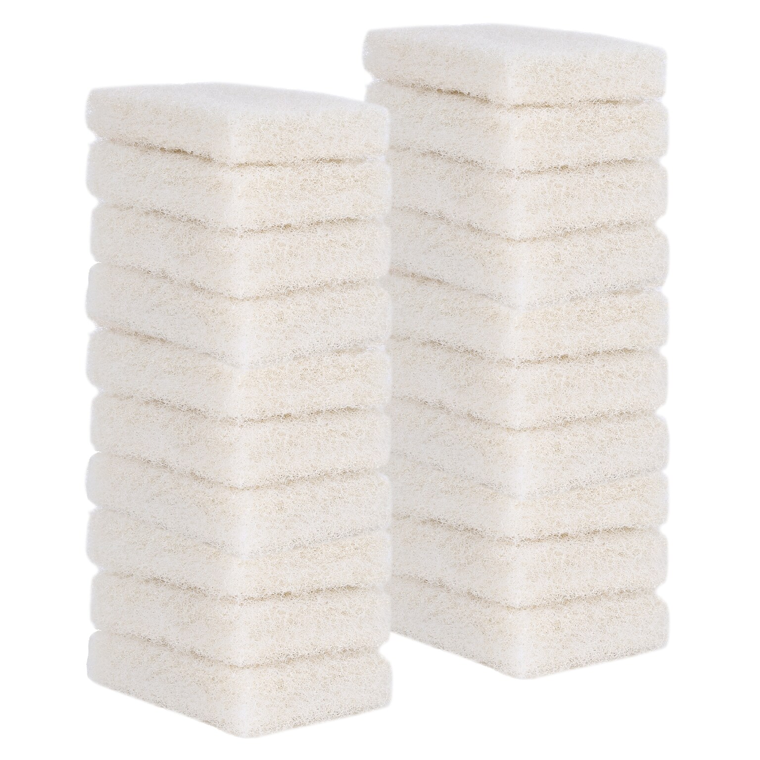 BISON LIFE Light Duty Scouring Pad, White, 20 Pads/Pack (BPKH-SSCP-W-20)