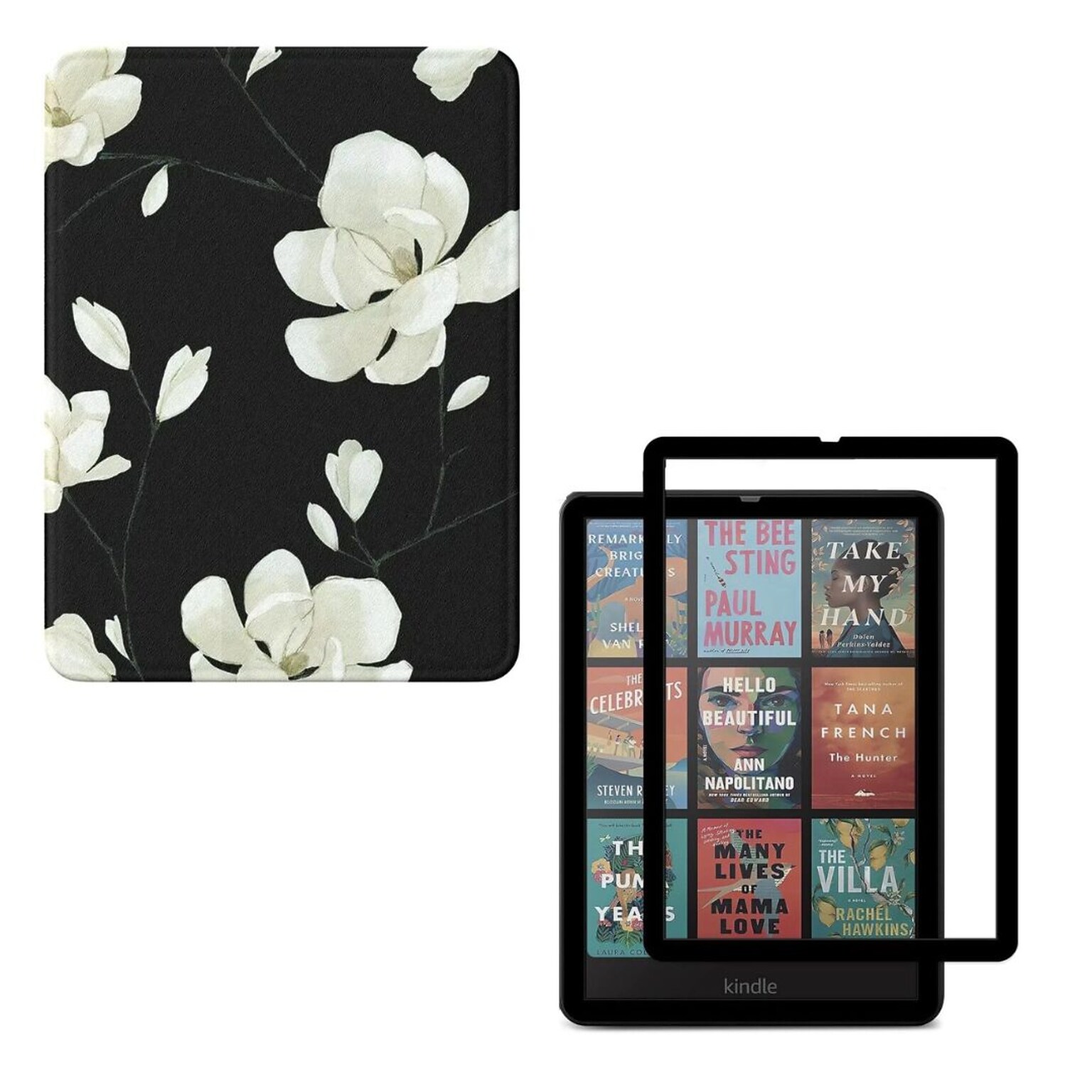 SaharaCase Indy TPU 7 Folio Case & Screen Protector for Kindle Paperwhite & Colorsoft, Flower (TB00440-ZD-T70)