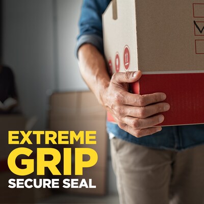 Scotch Box Lock Shipping Packing Tape with Refillable Dispensers, 1.88 in x 54.6 yd, Clear, 4/Pack (3950-4RD)