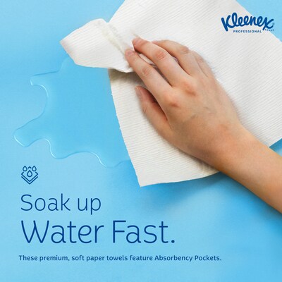 Kleenex Multifold Paper Towels, 1-ply, White, 150 Sheets/Pack, 16 Packs/Carton (01890)