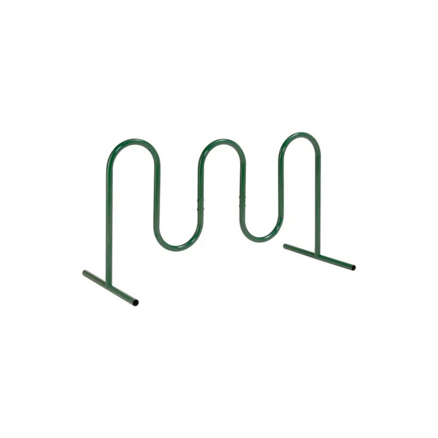 Global Industrial Wave Bike Rack, 7-Bike Capacity, Free Standing, Green (652778FGN)