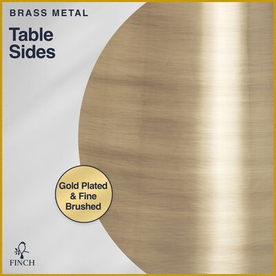 Finch Adler Brass Metal Side Table, Black/Gold (FUTB10153A)
