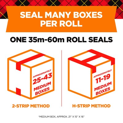 Scotch Moving & Storage Packing Tape with Dispenser, 1.88" x 38.2 yds., Clear, 4/Pack (3650S-4RD)