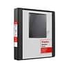 Staples® Standard 1.5 3 Ring View Binder with D-Rings, Black, 12/Pack (26437CT)