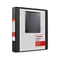 Staples® Standard 1.5" 3 Ring View Binder with D-Rings, Black, 12/Pack (26437CT)