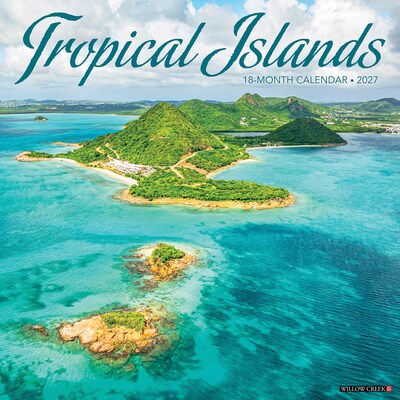 2027 Willow Creek Tropical Islands 12 x 12 Monthly Wall Calendar, Assorted Colors (62685)