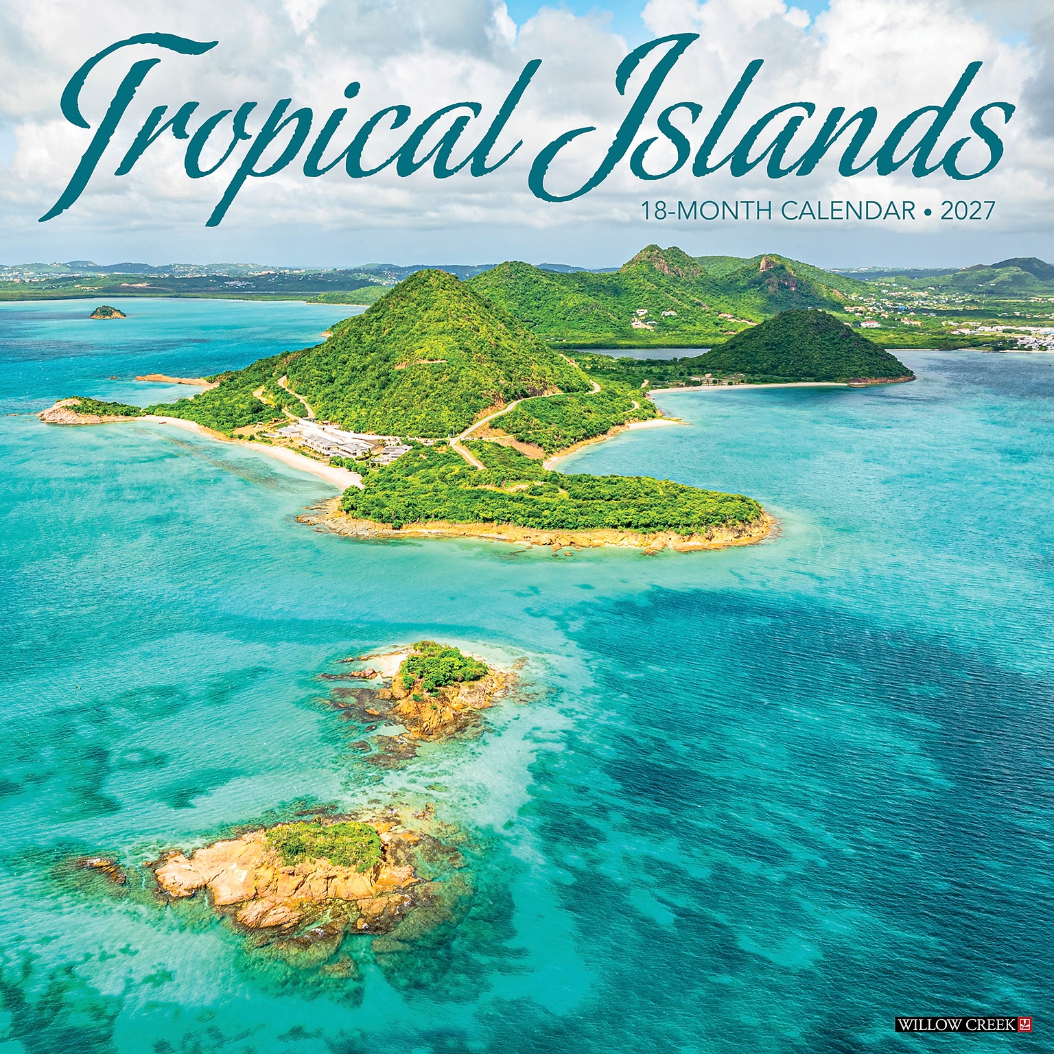 2027 Willow Creek Tropical Islands 12 x 12 Monthly Wall Calendar, Assorted Colors (62685)