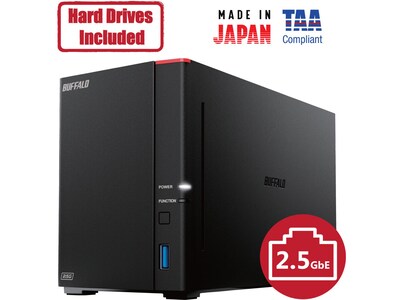 Buffalo LinkStation 720 2-Bay 16TB External Personal Cloud, Black (LS720D1602)