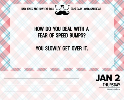 2025 Willow Creek Dad Jokes Are How Eye Roll 5.4" x 6.2" Day-to-Day Calendar (46692)