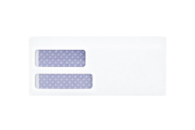 Staples Self Seal Self Seal Security Tinted #10 Double Window Envelopes, 4 1/8 x 9 1/2, White, 500/Box (ST28730-CC)