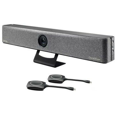 Barco ClickShare HD 4K All-in-One Video Bar Pro Conferencing Webcam, Black (R9861633USB2)