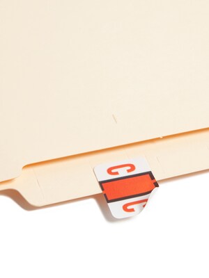 Smead BCCR Color Coded Alphabetic Labels, C, Dark Orange, 500/Roll (67073)